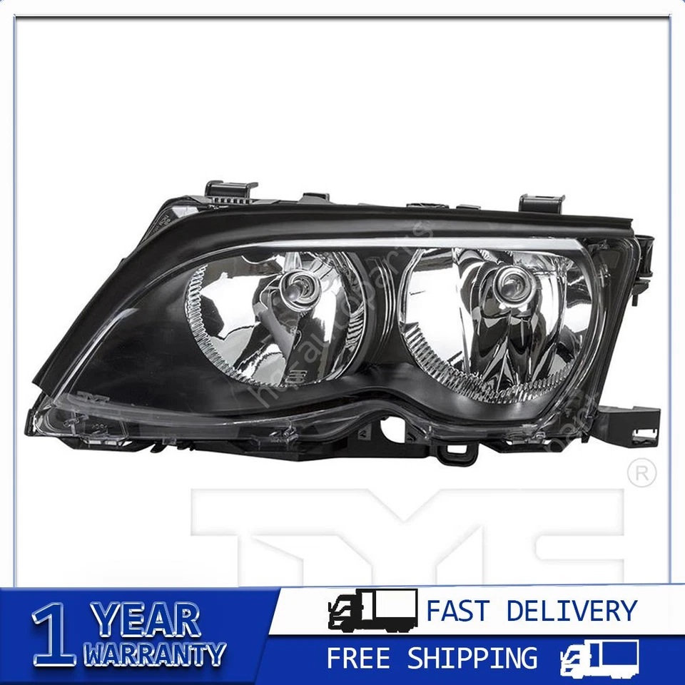 TYC Headlight Headlamp Halogen Assembly Driver Side Left For BMW 330i 2002-2005 - Image 1 of 4