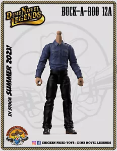 Action figure Dime Novel Legends scala 1:18 (4") Buck-A-Roo #12A corpo bianco - Foto 1 di 3