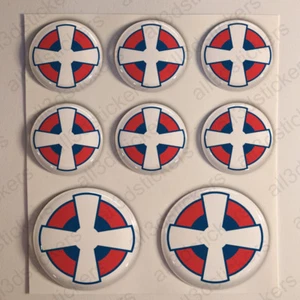 Serbia Stickers Cockade 3D Roundel Resin Domed Air Force Sticker Adhesive - Foto 1 di 1
