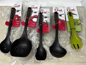 T-Fal Excite! Non Stick Ladle Straining Colander Solid Spoons & Salad Server - Picture 1 of 6