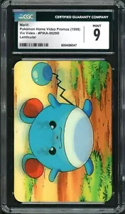 Tarjeta Promocional Lenticular Pokemon Marill CGC 9 COMO NUEVA #29 Pioneer Viz Video Hogar - Imagen 1 de 2