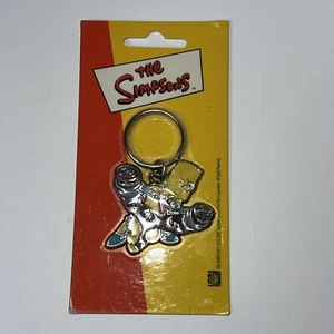 Vintage Simpsons Keychain-Bart Simpson with Slingshot-New on Card-2002 - Picture 1 of 7