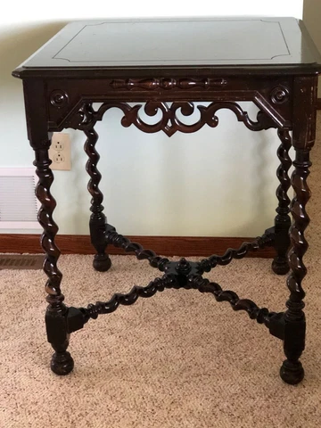 Antique Davis Birely Parlor Table Cover