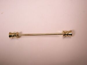 1-3/4" Round Wire "Hour Glass Ends" Gold Tone Vintage SMALL Collar Bar L53