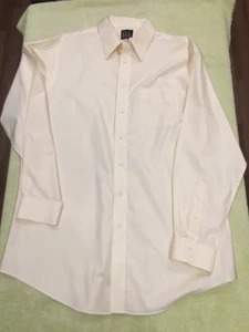 JOESPH A BANKS TRAVELERS YELLOW POCKET DRESS SHIRT MENS SIZE 17 - 36 - Picture 1 of 7