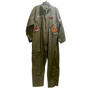 TopGun by Leg Avenue Flight Suit Adult 1X Green Halloween Costume Maverick Goose - Picture 1 of 9