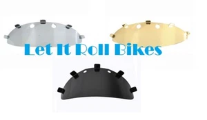 NEW BICYCLE BULLET HEADLIGHT VISOR CHROME GOLD BLACK BIKES CYCLING! - Picture 1 of 4