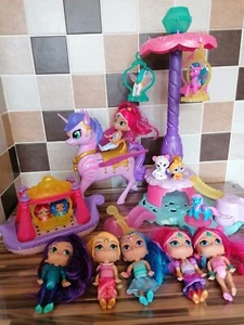 Pacchetto bambola e figure Mattel Shimmer and Shine ~ Zahracorn, Carousel Play Park et - Foto 1 di 6