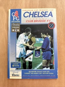 1994/95 Chelsea v Club Brugge KV European Cup Winners Cup Quarter Final 2nd Leg - Picture 1 of 2