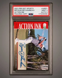 2021 Leaf Pro Set Bryson DeChambeau Action Ink Auto /75 AI-BD1 PSA Autograph - Bild 1 von 3