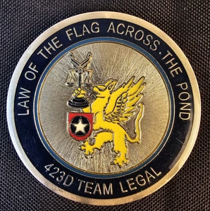 Moneda Desafío 423d Equipo Legal Reino Unido EE. UU. RAF Molesworth RAF Upwood RAF Alconbury - Imagen 1 de 8