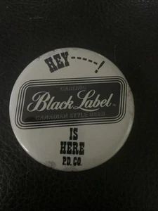 Carlings Black Label Beer 2.5 Inch Pinback Button Advertising - Picture 1 of 4
