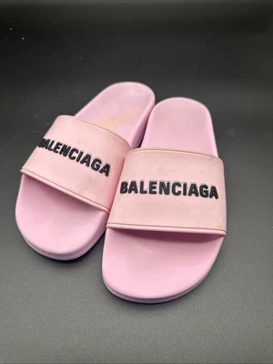 Sandalias Balenciaga Pool para mujer talla 8 rosa con logotipo de piscina de EE. UU. Foto 1 de 4