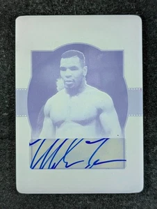 2011 Leaf Legends Of Sport MIKE TYSON 1/1 Auto Signatures Cyan Plate #BA-56 - Picture 1 of 3