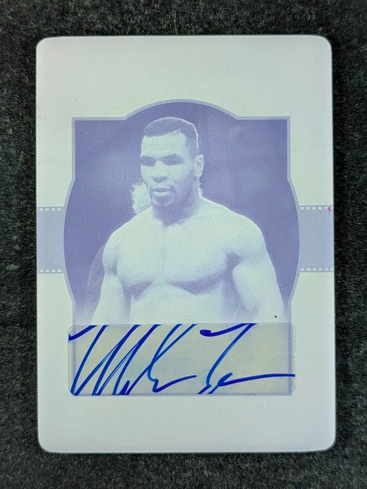 2011 Leaf Legends Of Sport MIKE TYSON 1/1 Auto Signatures Cyan Plate #BA-56 - Image 1 of 3