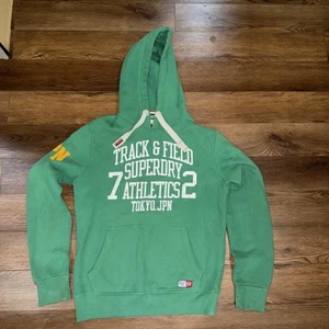 Superdry Track & Field grüner Hoodie Sweatshirt Größe Large gebraucht, in einwandfreiem Zustand kostenloser Versand - Bild 1 von 11