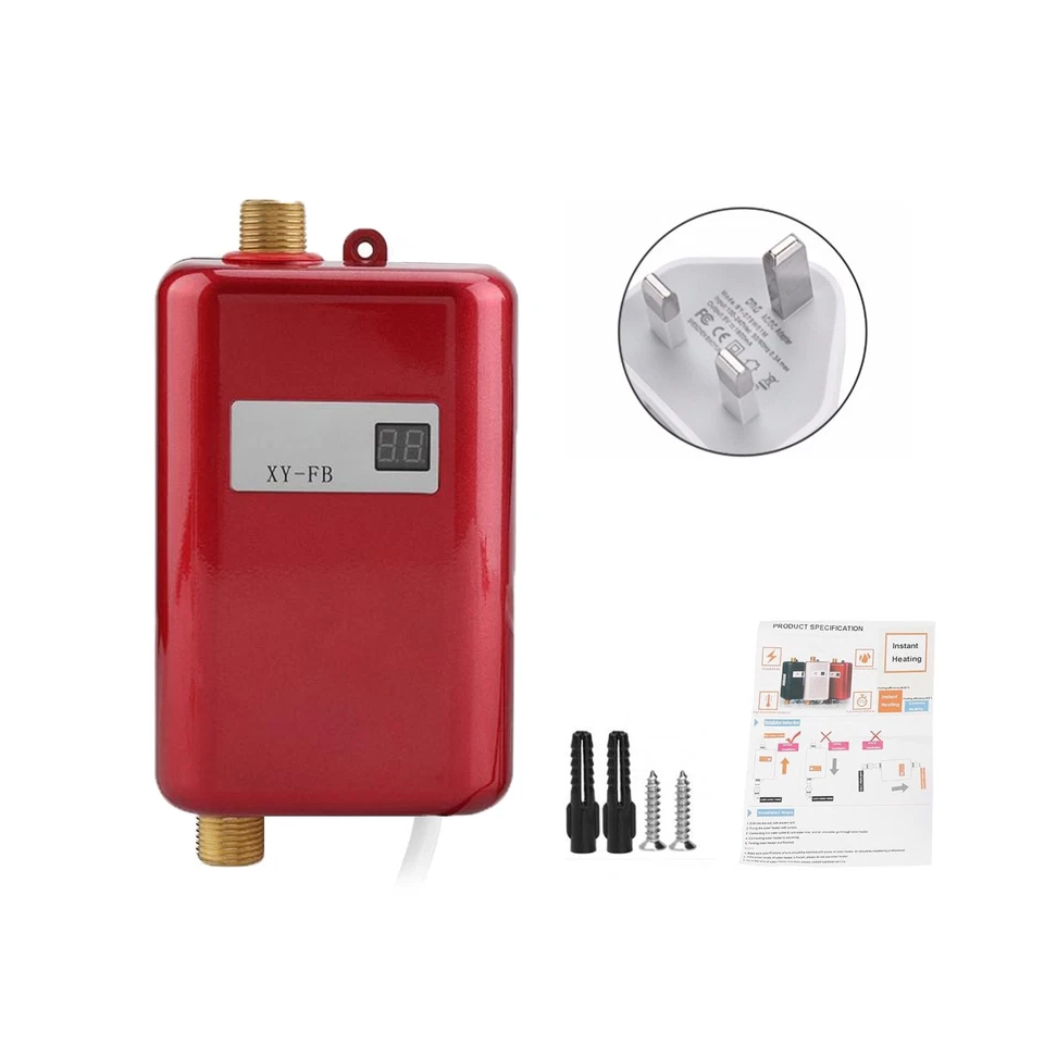 MARKENLOS 220V 3800W Elektronischer mit LED Durchlauferhitzer Küche Warmwasserbereiter