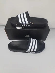 .ADIDAS ADILETTE SHOWER SLIDES SANDALS MENS US SIZE 11 MEN BLACK WHITE GZ5922 - Picture 1 of 7