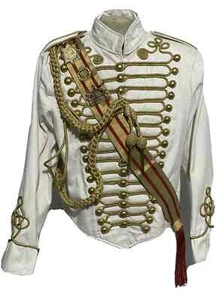New Men Ceremonial Hussar Officer prussian military white wool CustomMade jacket - Picture 1 of 4