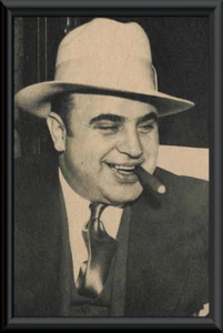 Al Capone Photo Reprint On 80 Year Old Paper Godfather Mafia Mob La Cosa Nostra - Picture 1 of 1
