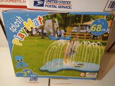 Almohadilla para salpicaduras Rociador Alfombra de juego 68" de ancho AZUL PULPO Mini piscina exterior Juguetes de agua Foto 1 de 4
