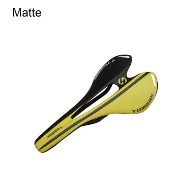 Sillines de bicicleta de montaña de carretera de fibra de carbono TOSEEK 3K asientos sillín mate brillante Foto 1 de 4