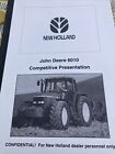 New Holland vertraulicher Traktor 50 Seiten Vergleich mit John Deere 6010-2001