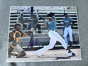 Lazaro Montes Mariners Signed Auto 11x14 Photo w/ Viva Cuba Inscription PSA/DNA - Picture 1 of 4