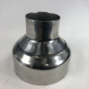 Universal Stainless Steel T201 Exhaust Piping Reducer 2" to 4", 3.5" Length - Picture 1 of 5