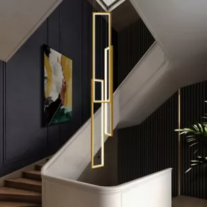 Stair Pendant Light Gold Home Lights LED Ceiling Lamp Hotel Chandelier Lighting - Picture 1 of 5