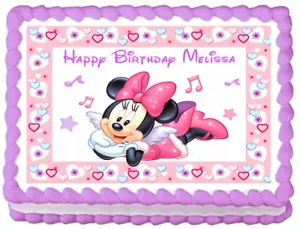 MINNIE MOUSE Angel Edible Cake topper Party image - Picture 1 of 10