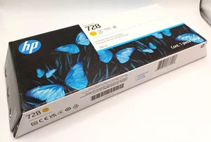 Cartuccia di inchiostro giallo capacità extra elevata originale HP 728 300ML F9K15A Designjet - Foto 1 di 3