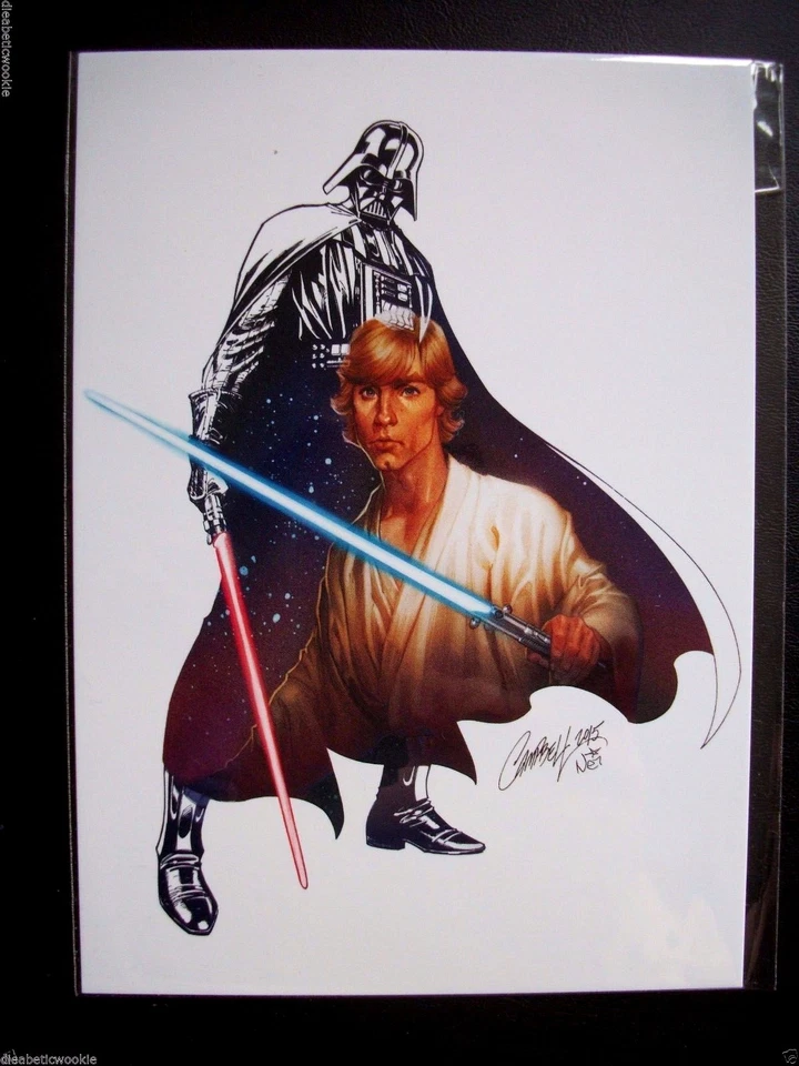 STAR WARS Celebration VII 7 RARE art print postcard Darth Vader Luke Jedi - Image 1 of 1