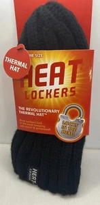 Heat Lockers Thermal Black Knit Beanie Unisex One size Insulated New - Picture 1 of 12