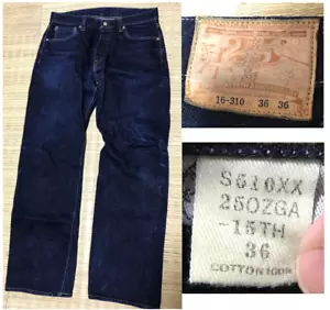 Pantalones vaqueros Samurai 15 aniversario S510XX 25 oz Musashi Kojiro Ganryujima - Imagen 1 de 5
