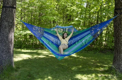 New Nylon Jumbo Mexican Hammocks | XXXL Breezy Point® Mayan Hammock Outdoors