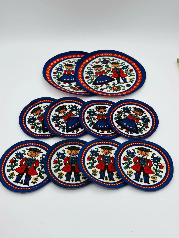 Lote de 10 posavasos de café té arte popular vintage IMPRESIÓN ALEMANA/HOLANDESA/AUSTRIACA Foto 1 de 4