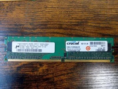 Memory 512mb,ddr2,667,cl5 1rx8 pc2-5300u, ct6464aa667.8fb (Crucial) Free UK P&P - Image 1 of 4