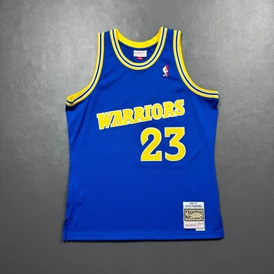 100% Authentic Mitch Richmond Mitchell & Ness 90 91 Warriors Jersey Size L 44 - Image 1 of 4