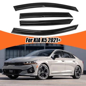 For KIA K5 2021-2026 Vent Deflectors Window Sun Rain Guards Mugen Style 3D WAVY - Picture 1 of 13