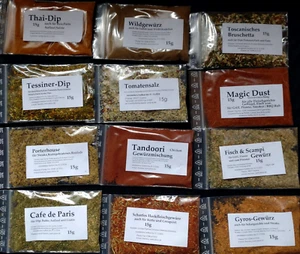 12 Gewürze -Mischungen Fleisch Dip Starter Set 4 Geschenk 180g kg € 49,44 - Bild 1 von 1