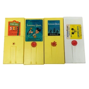 Vintage Fisher Price Movie Viewer Cartridge Mickey Mouse Sesame Street Lot of 4 - Picture 1 of 8