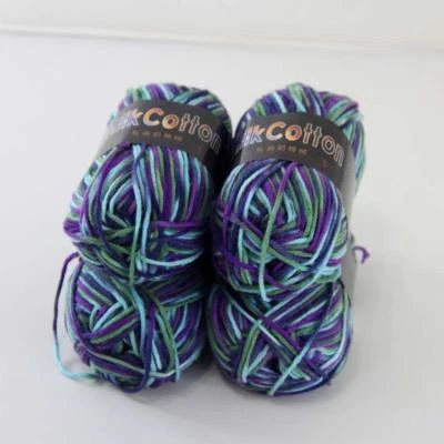 4 Balls x50g New Soft Colorful Children Cotton Hand dyed Wool Scarf Yarn Knit 22 - Image 1 of 4