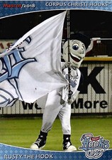 2018 Corpus Christi Hooks Rusty The Hook Mascot Trading Card