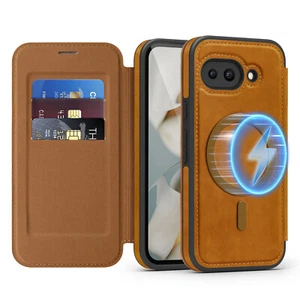 Magneitc Flip Wallet Case For Google Pixel 9 Pro XL 9a 8 RFID Blocking Card Slot - Picture 1 of 14