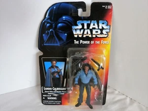 1995 Star Wars POTF Lando Calrissian w/ Heavy Rifle Action Figure NOC by Kenner - Picture 1 of 3