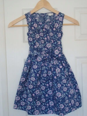 JCRew CrewCuts Toddler Kids Girls 5T Flowers Floral Dress Sleeveless Blue Pink - Image 1 of 4