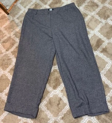 Women's Studio 1940 Gray Tweed Cropped Dress Pants Size 16W EUC MUST SEE !!! - Image 1 of 4