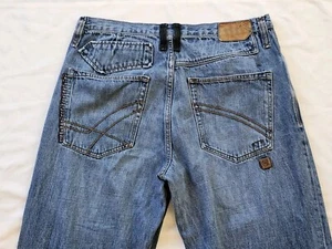 Y2K Rocawear Jeans larghi gamba larga skater hip hop grunge ricamo 36 - Foto 1 di 10