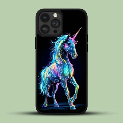 glitch art unicorn Rugged Case For iPhone 14 15 11 12 13 Pro X XS XR Max - Image 1 of 4
